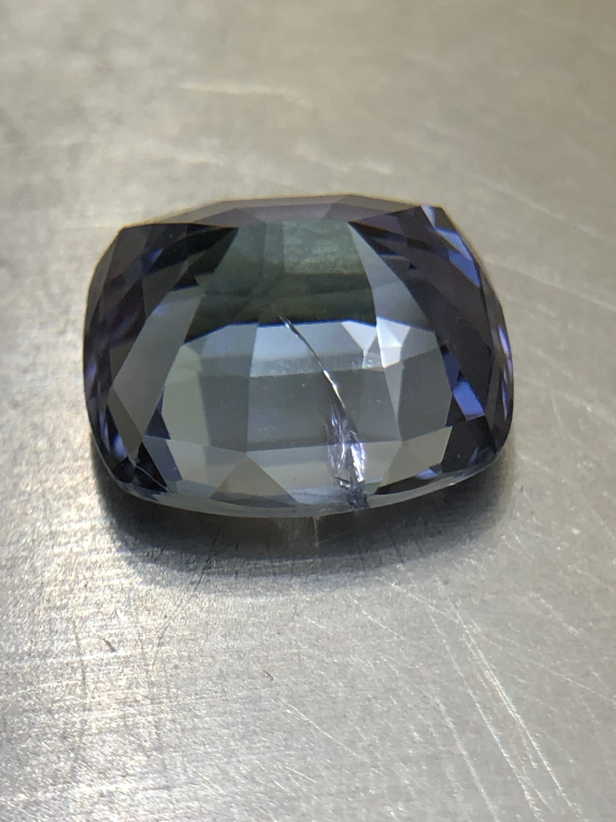 Natural Tanzanite Unheated in Cushion Cut — view 8